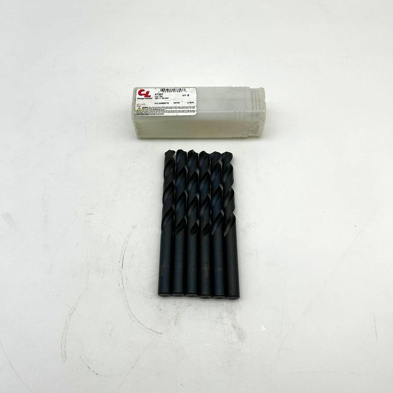 Chicago-Latrobe 47357 Jobber Drill Bit 11.20mm 150 HSS Black Steam Oxide 6pk 8
