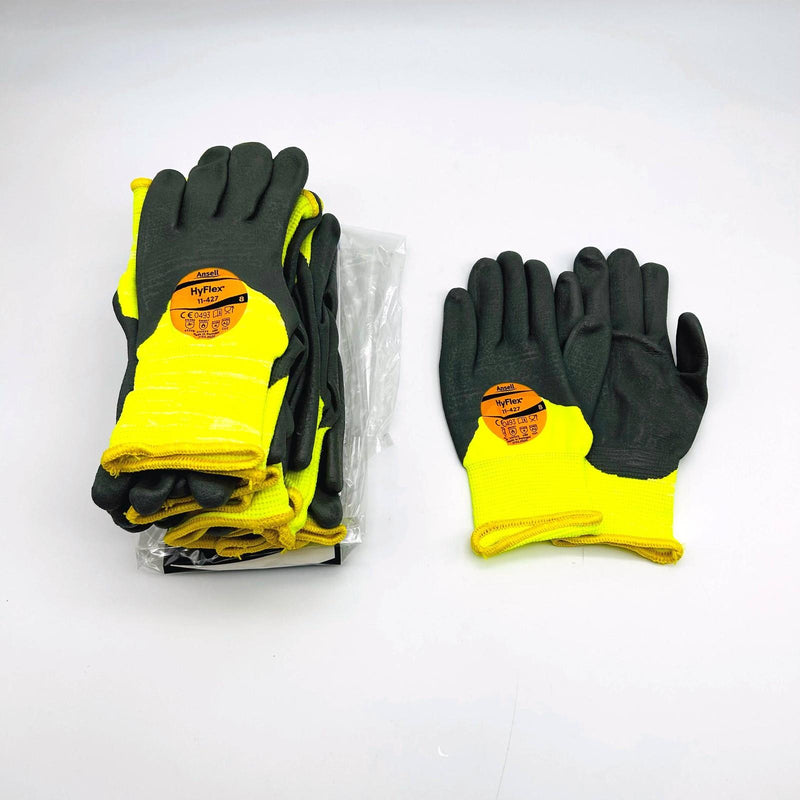 Ansell HyFlex 11427 Cut Resistant Work Glove Size 8/Medium Nitrile/Poly 12 Pairs 9