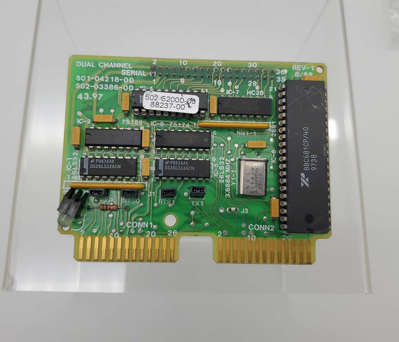 Giddings & Lewis 502-03386-00 Dual Channel Serial PCB Card 501-04218-00 1