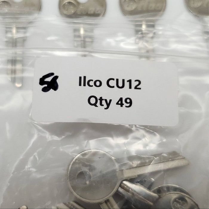 5x Ilco CU12 Key Blanks for Mercury Mariner Outboards Nickel Plated USA Made 4