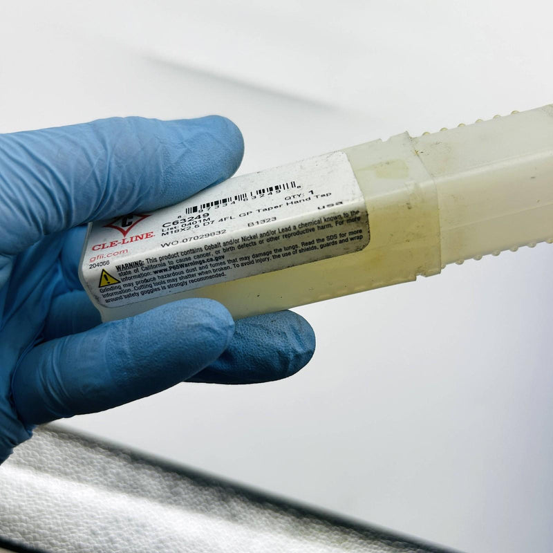 Cle-Line C63249 Taper Hand Tap 0401M M18x2.5 D7 4 Flutes General Purpose HSS