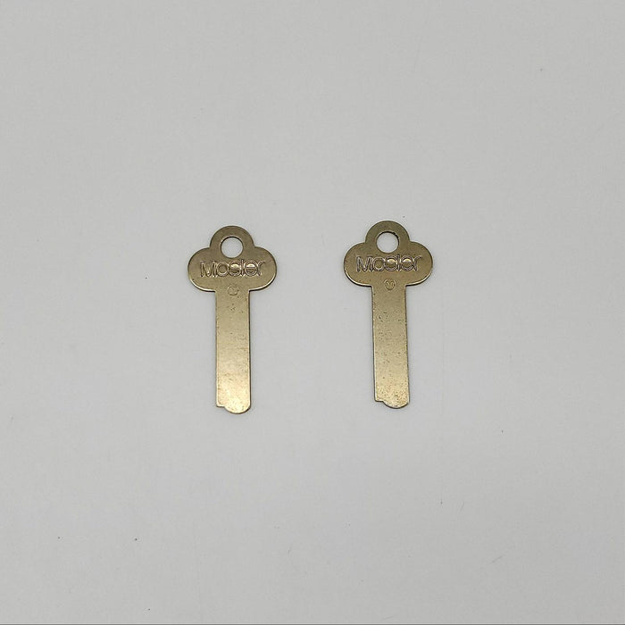 2x Mosler 73737 Safe Deposit Lock Key Blanks 0.06" T x 0.385" W x 2.13" L 3