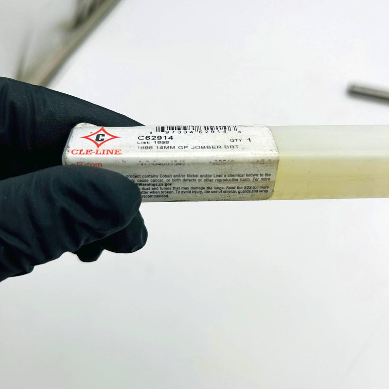 Cle-Line C62914 Metric Jobber Length Drill Bit 14MM List 1898 HSS Bright 118 Pt 3