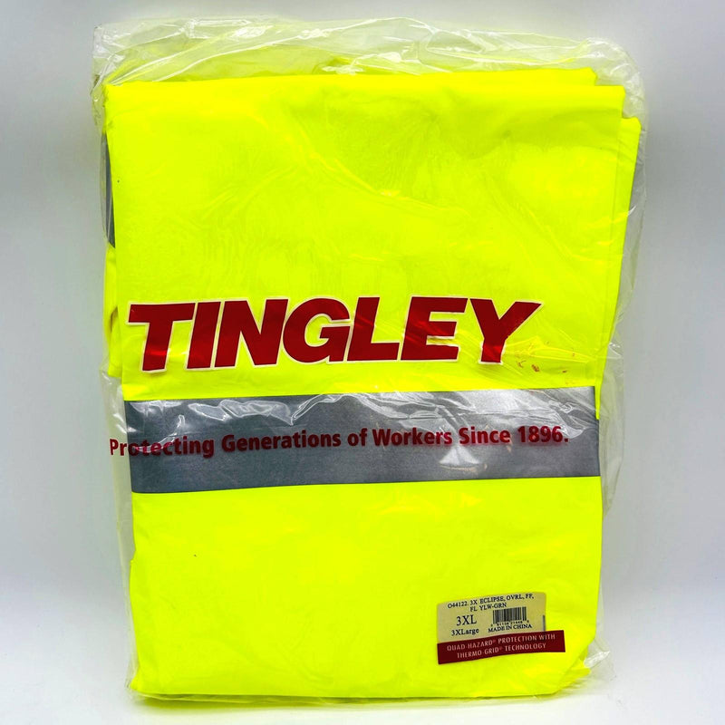Tingley O44122 Eclipse Overalls Sz 3XL Hi Vis Class E FR Fluorescent Snap Fly
