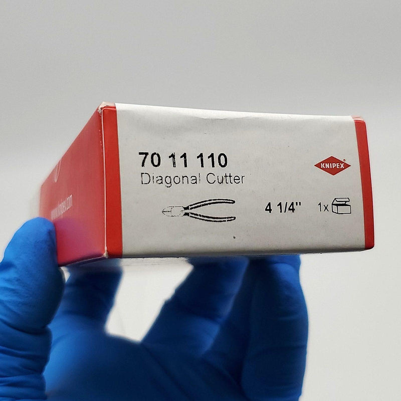 Knipex 4-1/4" Diagonal Cutter 70 11 110 Narrow Head Plastic Coated Handles 7