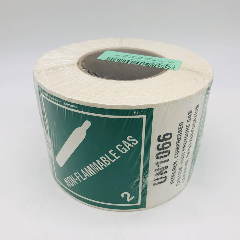 Non Flammable Gas UN1066 Shipping Label 1 Roll/500 LabelMaster ETHSNVP4-00006393 7