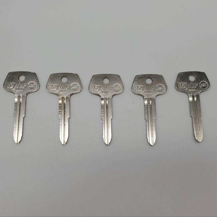 5x Taylor X37 Key Blanks Toyota Corona 1981 to 1982 Ilco TR28 Nickel Plated 3