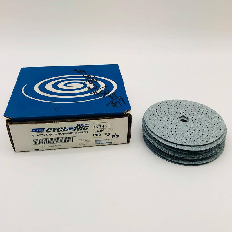 Norton 07745 Sanding Disc 5 x 11/16 P80-C A975 Multi-Air Cyclonic H and L 25pk 1