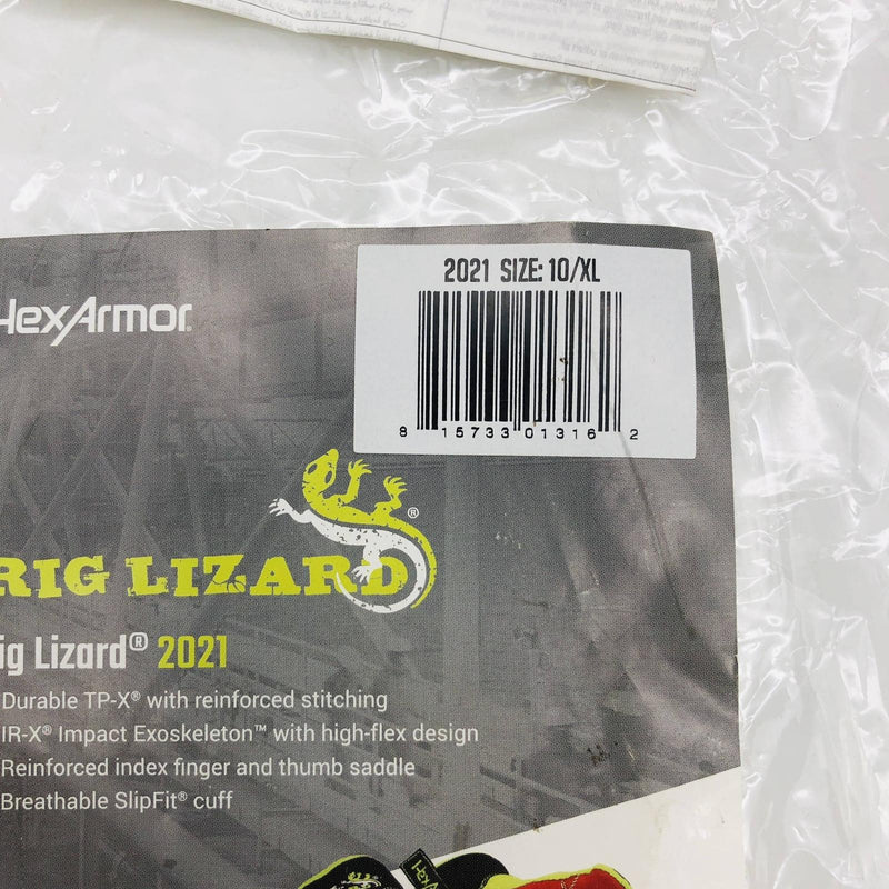 HexArmor Rig Lizard 2021 Work Glove Sz XL Mechanics Hi Vis Cut Resistant 1 Pair 3