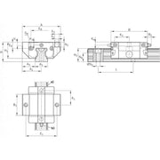 Rexroth R166519420 Ball Runner Block FKS Size 15 w/o Ball Chain Pre-Greased 5