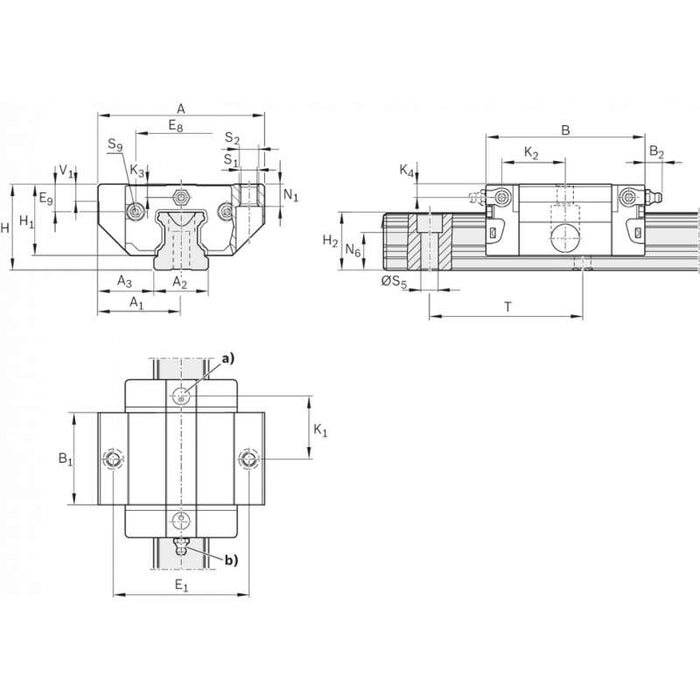 Rexroth R166519420 Ball Runner Block FKS Size 15 w/o Ball Chain Pre-Greased 5