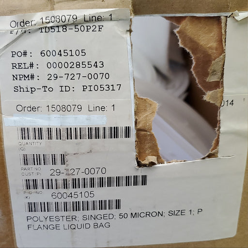 2x Liquid Filter Sock Bags 50 Micron 16" x 10" P Flange Size 1 Oil Diesel Water 2