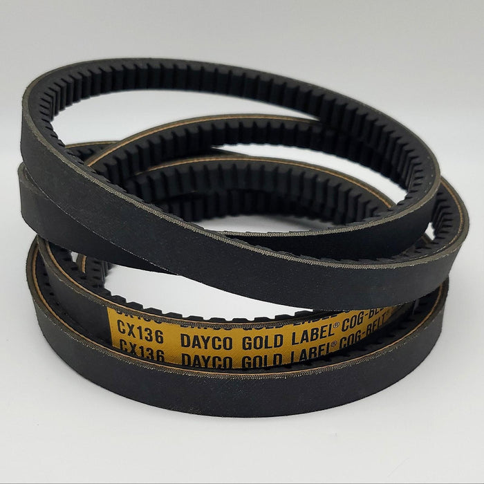 Dayco CX136 Belt Gold Label Cogged 7/8" Wide 140" Length 17/32" Thick CX Section 1