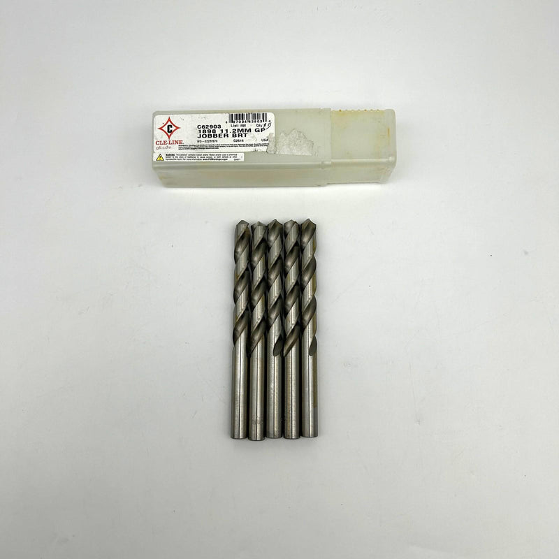 5pk Cle-Line C62903 Jobber Drill Bit 1898 11.2mm General Purpose HSS Bright