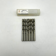 8pk Cle-Line C18419 Jobber Length Drill 1898L 11/32 Left Hand Spiral HSS Bright 8