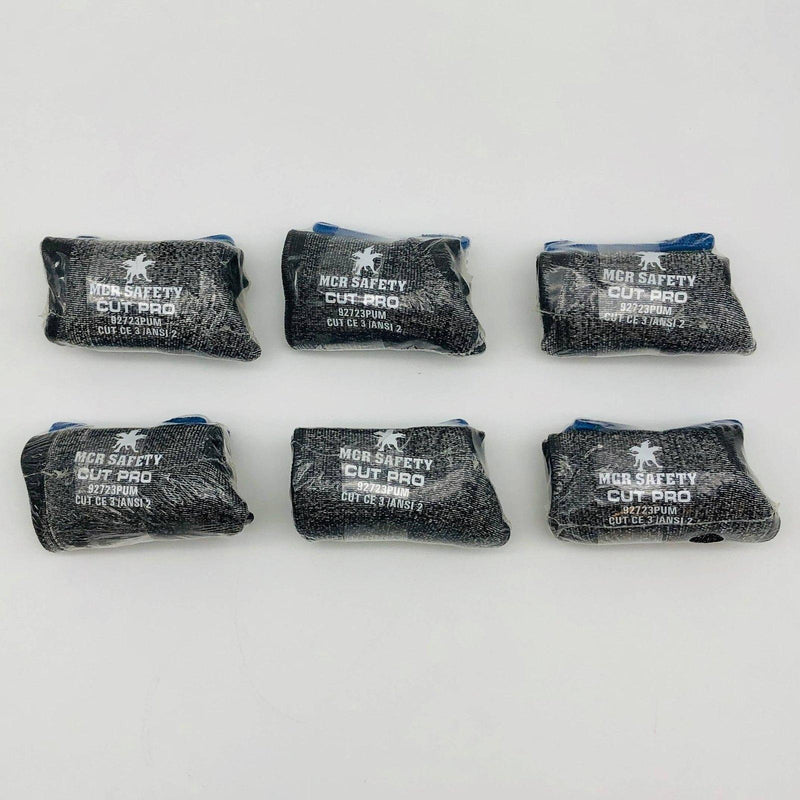 MCR Safety 92723PUM Cut Pro Glove Medium 13 Gauge HPPE Slt-Pep PU Vend 6 Pairs 1