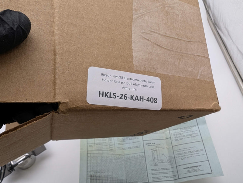 Rixson FM998 Electromagnetic Door Holder Release Dull Aluminum Less Armature