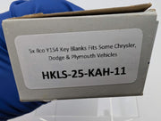 5x Ilco Y154 Key Blanks Fits Some Chrysler, Dodge & Plymouth Vehicles 4