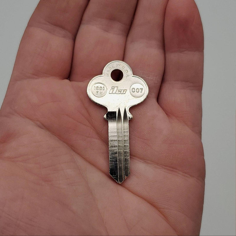 5x Ilco 1001EN Key Blanks Corbin Nickel Plated Over 5 Pin USA Made NOS 1