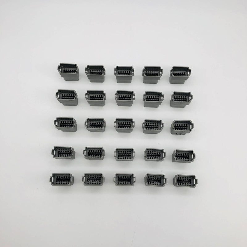 TE Connectivity DT04-12PA Receptacle 12 Pin Grey Wire to Wire Crimp Pack of 25 7