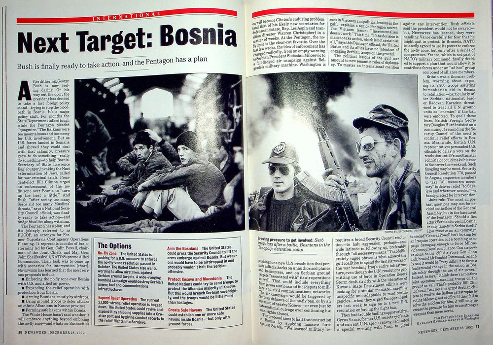 Newsweek Magazine December 28 1992 Hillary Clinton Women of the Year Bosnia War 4