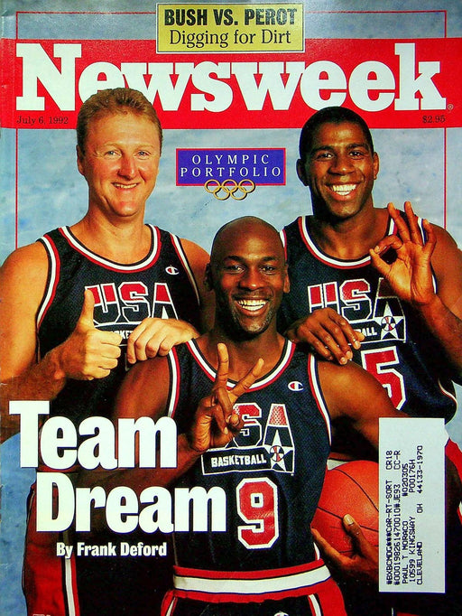 Newsweek Magazine July 6 1992 Michael Jordan Magic Larry Bird Olympic Dream Team 1