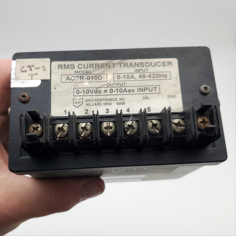 Ohio Semitronics ACTR-010D RMS Current Transducer 0-10 AaC IN 0-10 Vdc Out USED 4