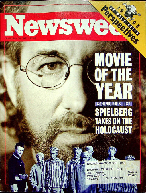 Newsweek Magazine December 20 1993 Schindlers List Movie Steven Spielberg 1