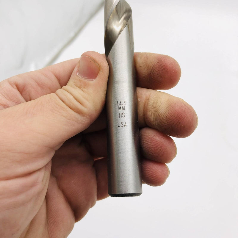 Cle-Line C62916 Jobber Drill Bit 1899 Series 14.5mm HSS 2 Flutes Straight Shank 7