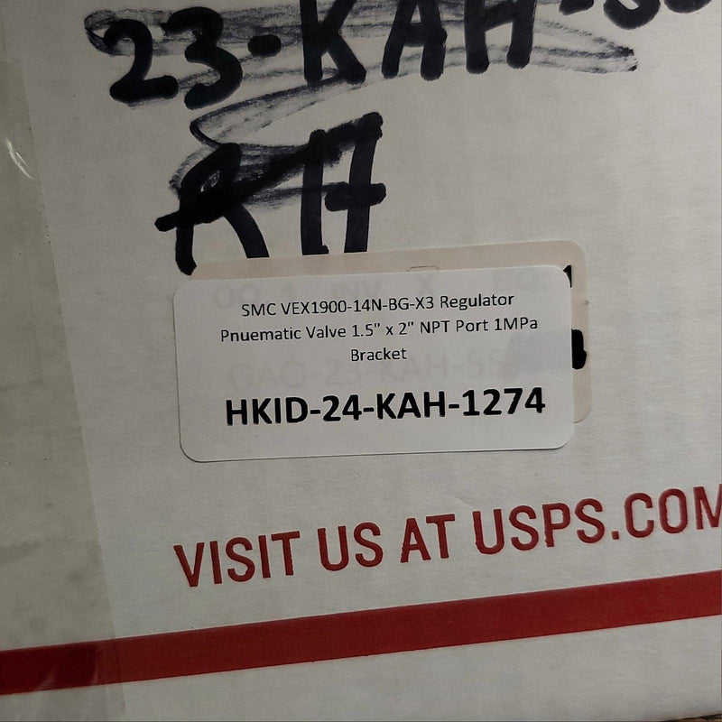 SMC VEX1900-14N-BG-X3 Regulator Pnuematic Valve 1.5" x 2" NPT Port 1MPa Bracket 10