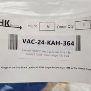 Lawson FA68017 Hex Cap Screw 5/16-18x1" Grade 8 13/64" Head Height 100 Pack 5