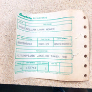 Simplicity 172761 Fitting Lube .250 28T OEM NOS Replcd by 2172761SM Sealed 2