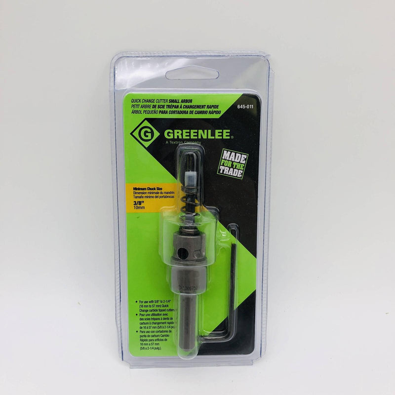 Greenlee 645-011 Quick Change Cutter Shank Small Arbor 3/8 Chuck Carbide 05752 8