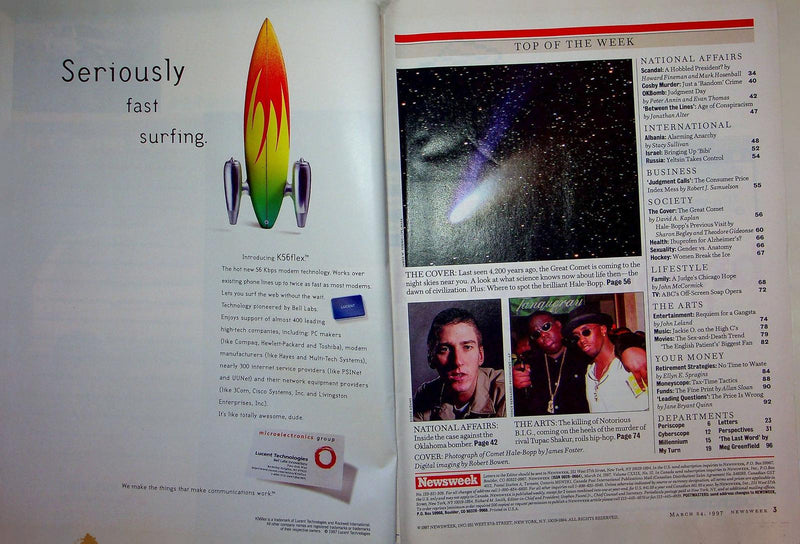 Newsweek Magazine March 24 1997 Hale-Bopp Comet Tim McVeigh Oklahoma City Bombs 3