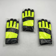 MCR Safety 926 Mechanics Gloves 2XL Hi-Vis Lime W/ Dotted Palm Insulated 3 Pairs 9