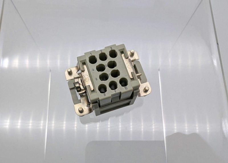 Harting 09320103001 Rectangular Plug Insert 10 Pole 12-26 AWG 500V 16A 1