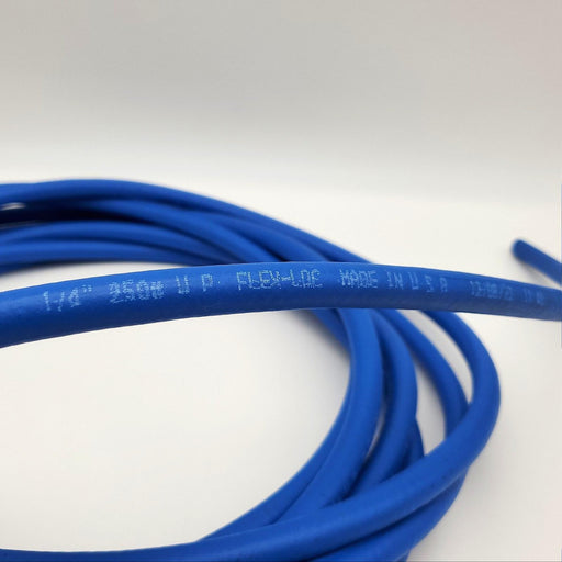 1/4" 4AN Flex-Loc Push-On Nitrile Hose Blue 25ft 250 PSI Thermoid USA Made 1