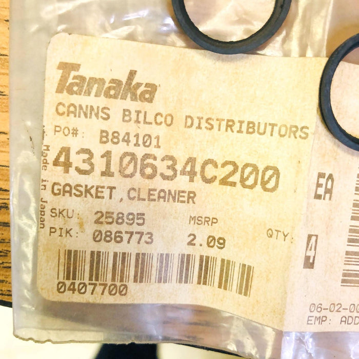 Tanaka 4310634C200 Cleaner Packing for Trimmer OEM NOS SS to 6684875 2