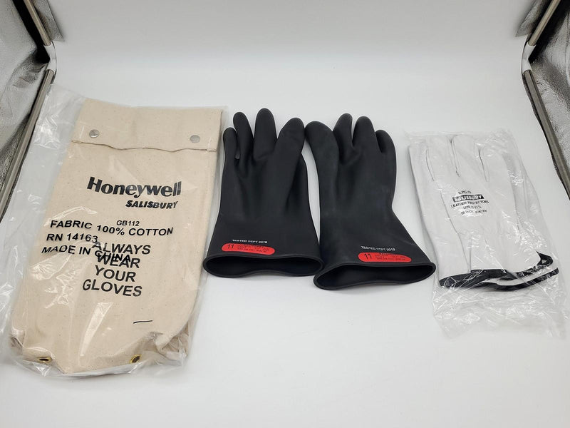 Honeywell GK011B Lineman's Glove Kit Size 11 Black 11" 1000 Volt AC w/ Bag 1