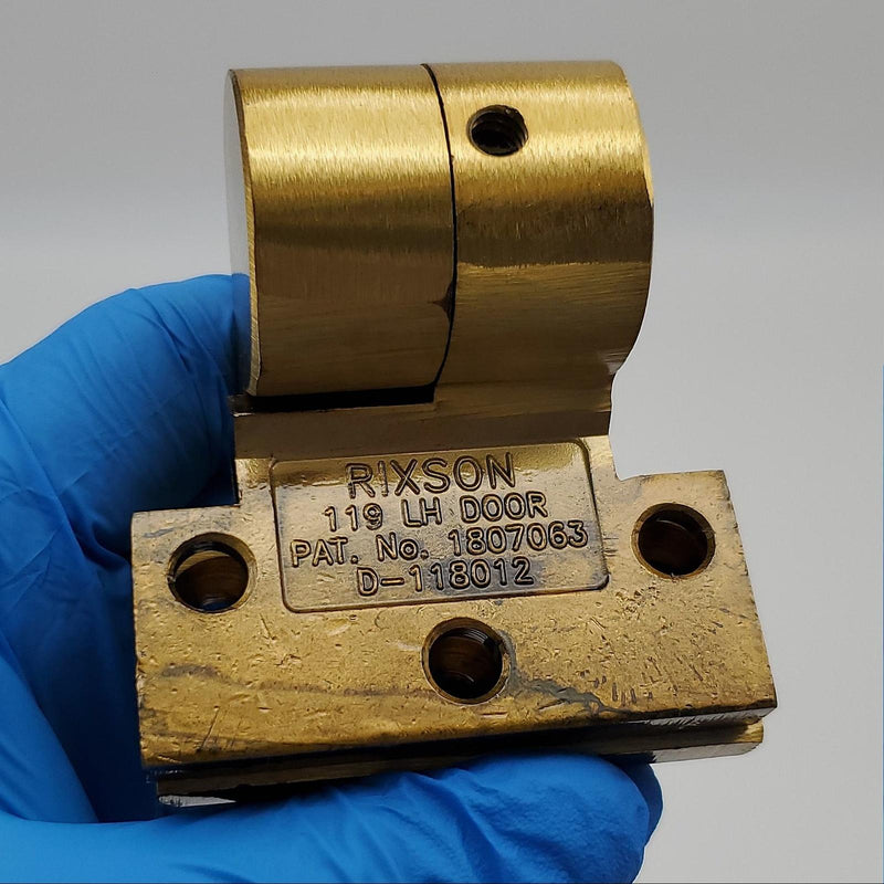 Rixson Intermediate Pivot 119 3/4" Offset Satin Brass LH Full Mortise Left Hand 6