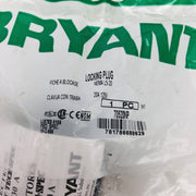 Bryant 70520NP Locking Blade Plug 20A 125 VAC 1-phase 2-pole 3-wire NEMA L5-20 2