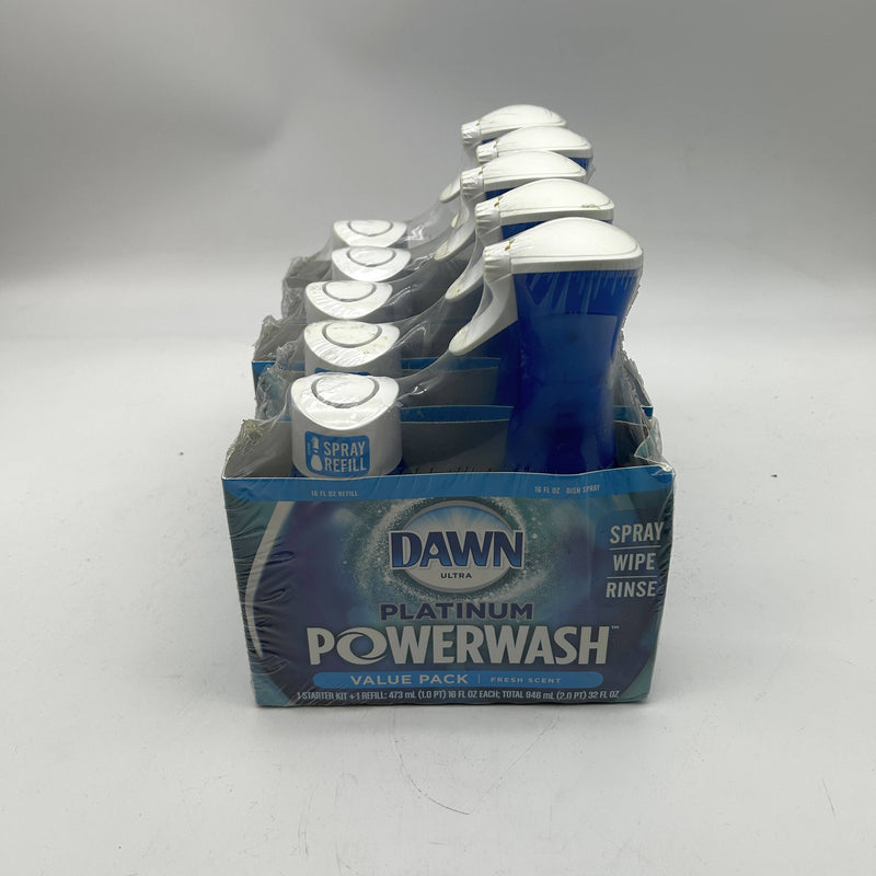 Dawn Powerwash Spray Dish Soap Platinum Value Pack 32oz Fresh Scent Lot of 5pks