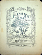 Monastery Bells Vintage Sheet Music Large Lefebure Wely Nocturne Monk Religious 1