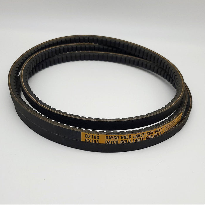 Dayco BX103 Cogged Belt Gold Label 5/8" Width 106" Length BX Section 1