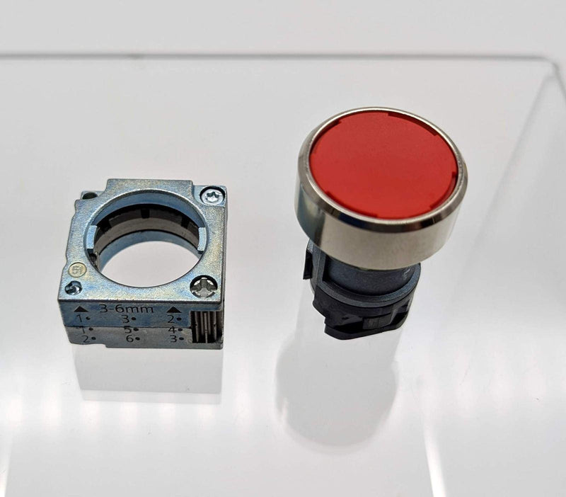 Siemens 3SB35000AA21 Momentary Push Button Switch Red 22mm 1