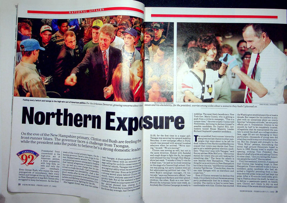 Newsweek Magazine February 17 1992 Clinton vs Bush President Broadway Theater 4