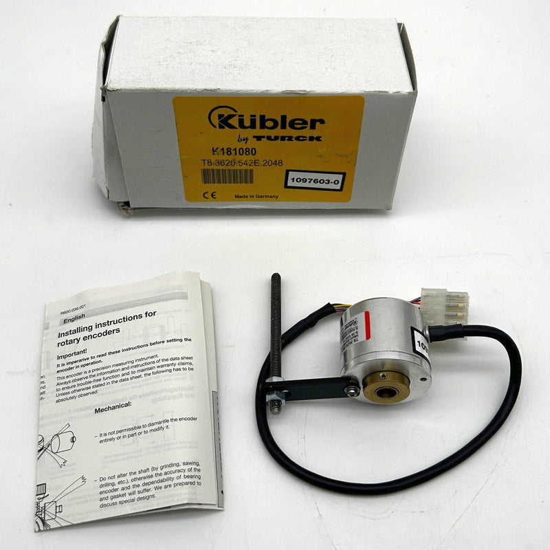 Kubler By Turck K181080 Incremental Encoder T8.3620.542E.2048 Daifuku 1097603-0 1