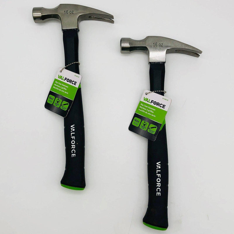 2x ValForce VFHRC16 Rip Claw Hammer 16oz Forged Steel AntiSlip Handle Fiberglass 1