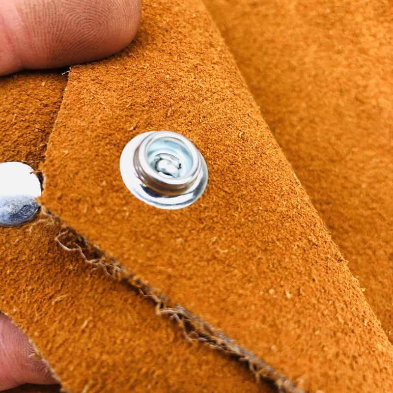 Chicago 548-CL Bib Apron 24in W x 48in H Split Leather Pocket Straps Rust Color 5