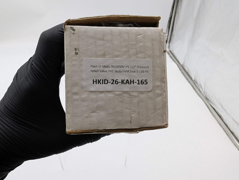Plast-O-Matic RVD050V-PV 1/2" Pressure Relief Valve PVC Body FKM Seal 5-150 PSI 8